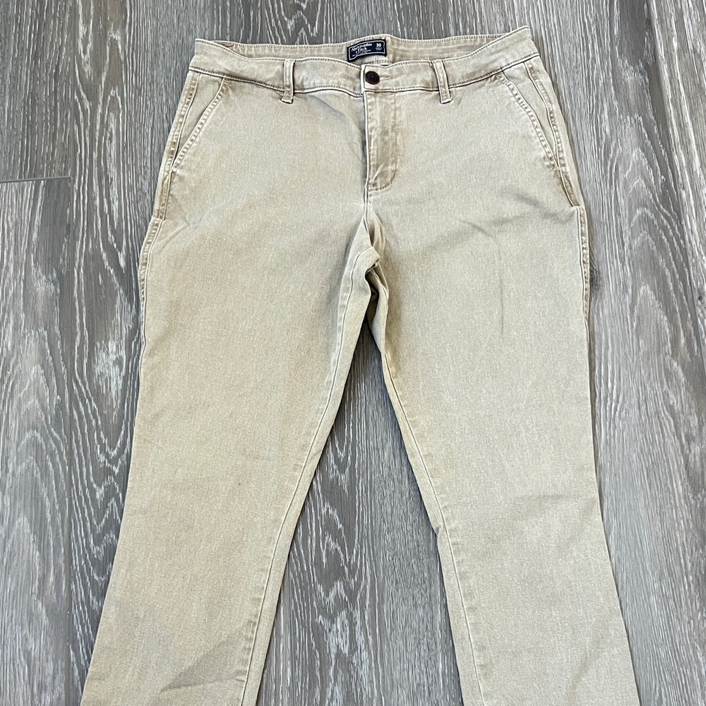 Abercrombie & Fitch Beige Casual Pants